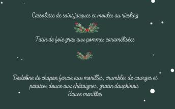 Menu de Réveillon_Valleiry
