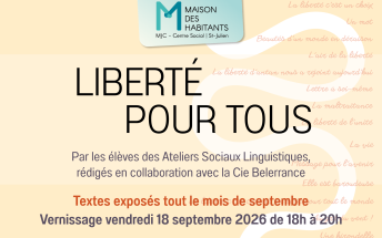 Liberté Pour Tous - Exposition de textes_Saint-Julien-en-Genevois